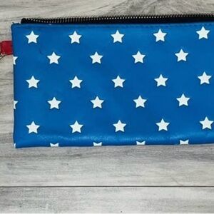DC Wonder Woman Wristlet- Blue with white Stars
